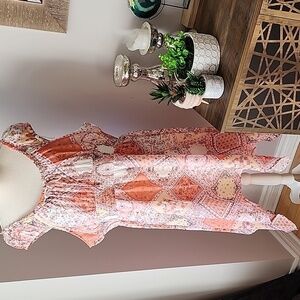 No Boundaries - Patchwork Vibes Dress, Shark Bite / Handkerchief Hem​​​​…​​​